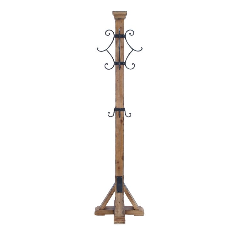 Wood and iron coat hot sale rack